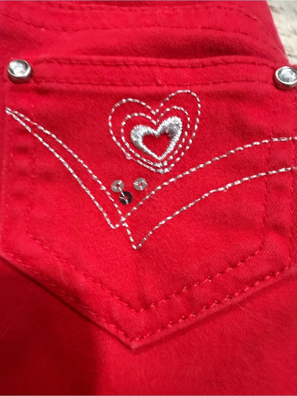 Toddler Red Jeans - Size 3T ❤️ Lulu Lw Girls’ Red Skinny Jeans
